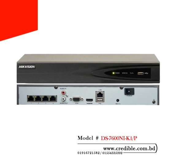 Hikvision DS-7600NI-K1/P best NVR price in BD