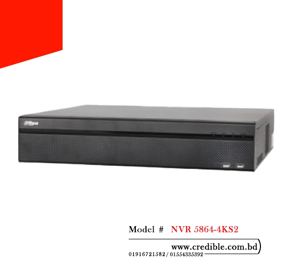 Dahua NVR 5864-4KS2 price | 64 Channel 2U 4K NVR