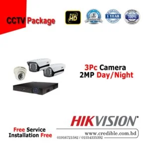 Hikvision 3 Pcs CC Camera Package