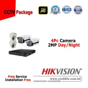Hikvision 4 pcs CCTV Camera Package