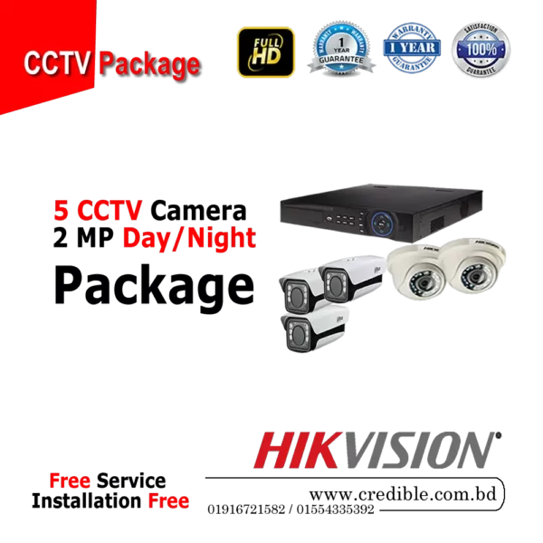 Hikvision 5 CCTV Package