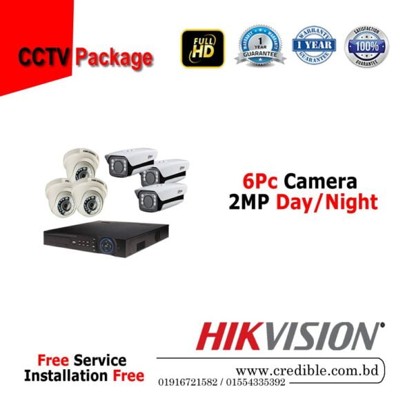 Hikvision 6 Pcs CC Camera Package