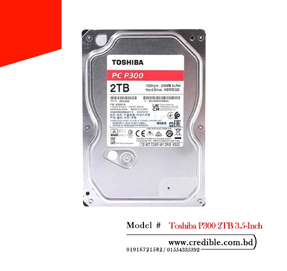 Toshiba P300 2TB 3.5-Inch SATA best HDD price in BD