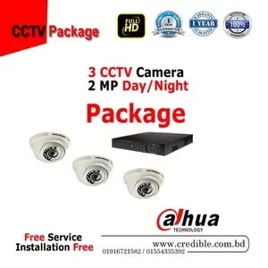 Dahua 3 CCTV Camera Package