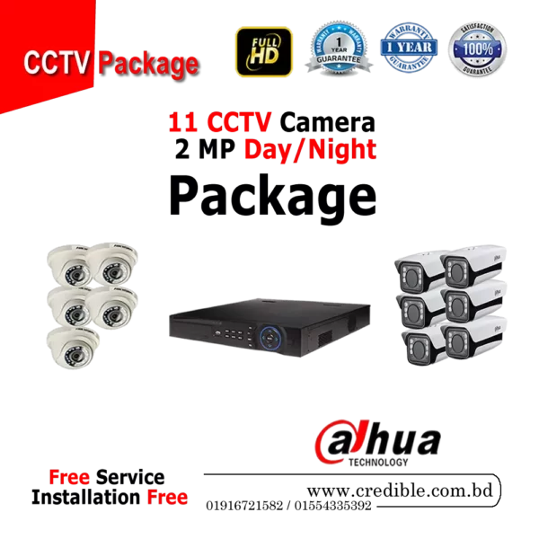 Dahua 11 Pcs CC Camera Package