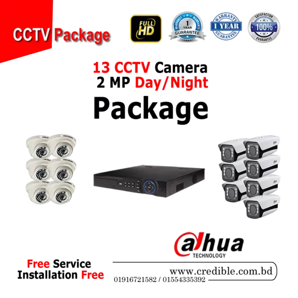 Dahua 13 Pcs CC Camera Package