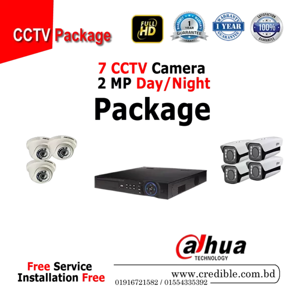 Dahua 7 Pcs CC Camera Package