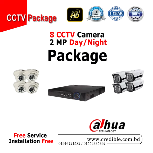 Dahua 8 Pcs CC Camera Package