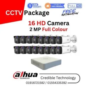 Dahua 16 Pcs full color camera package